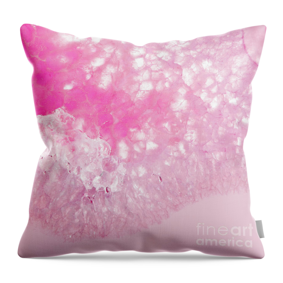 Delicate Throw Pillow featuring the photograph Delicate Pink Agate by Emanuela Carratoni