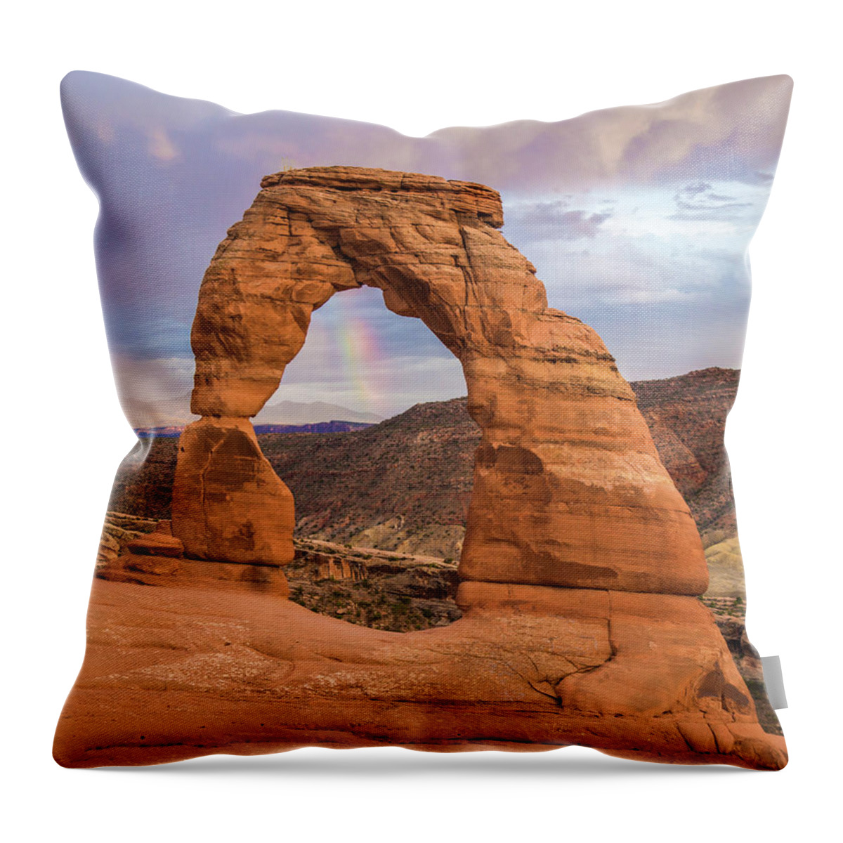 Photography Throw Pillow featuring the photograph Delicate Rainbow by Joe Kopp