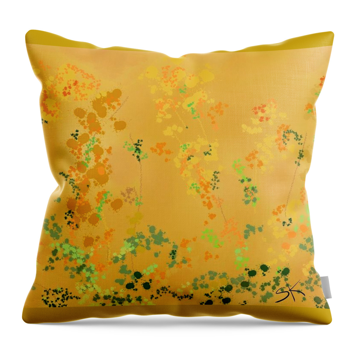 Floral Throw Pillow featuring the digital art Delicate by Sherry Killam