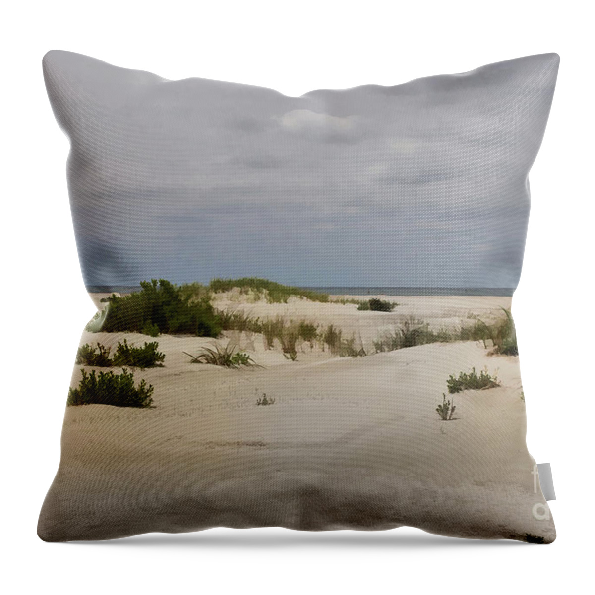 Sand Dunes Throw Pillow featuring the photograph Delightful Dunes by Roberta Byram