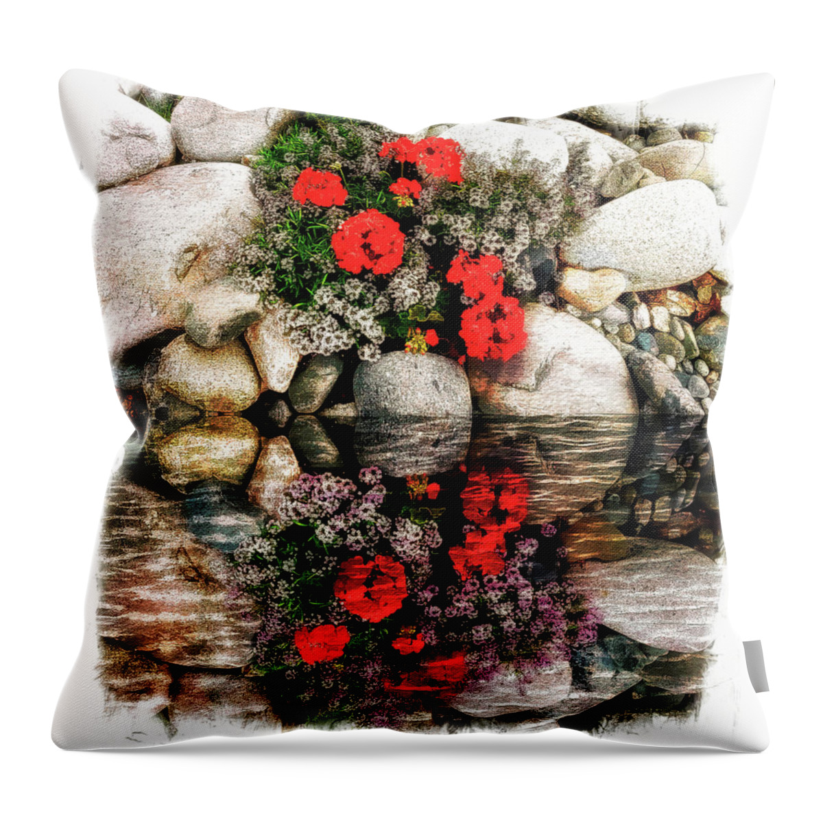 United States Throw Pillow featuring the photograph Denali National Park Flowers by Joseph Hendrix
