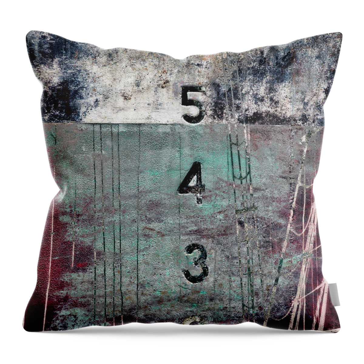 Depth Perception Throw Pillow featuring the mixed media Depth Perception by Carol Leigh