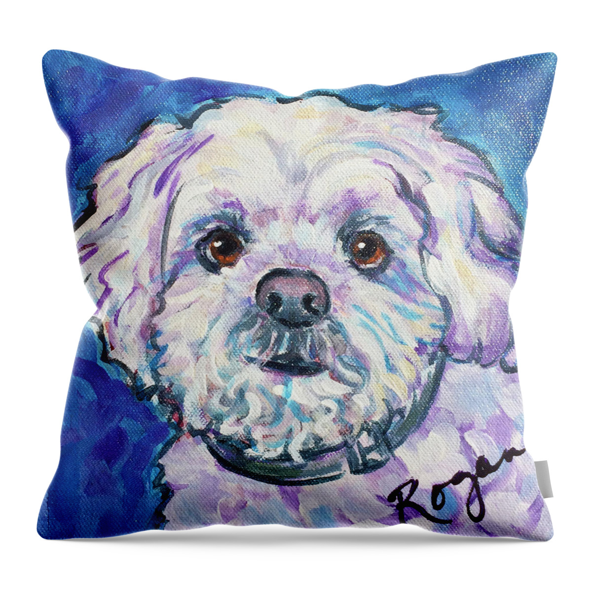  Throw Pillow featuring the painting Derby by Judy Rogan