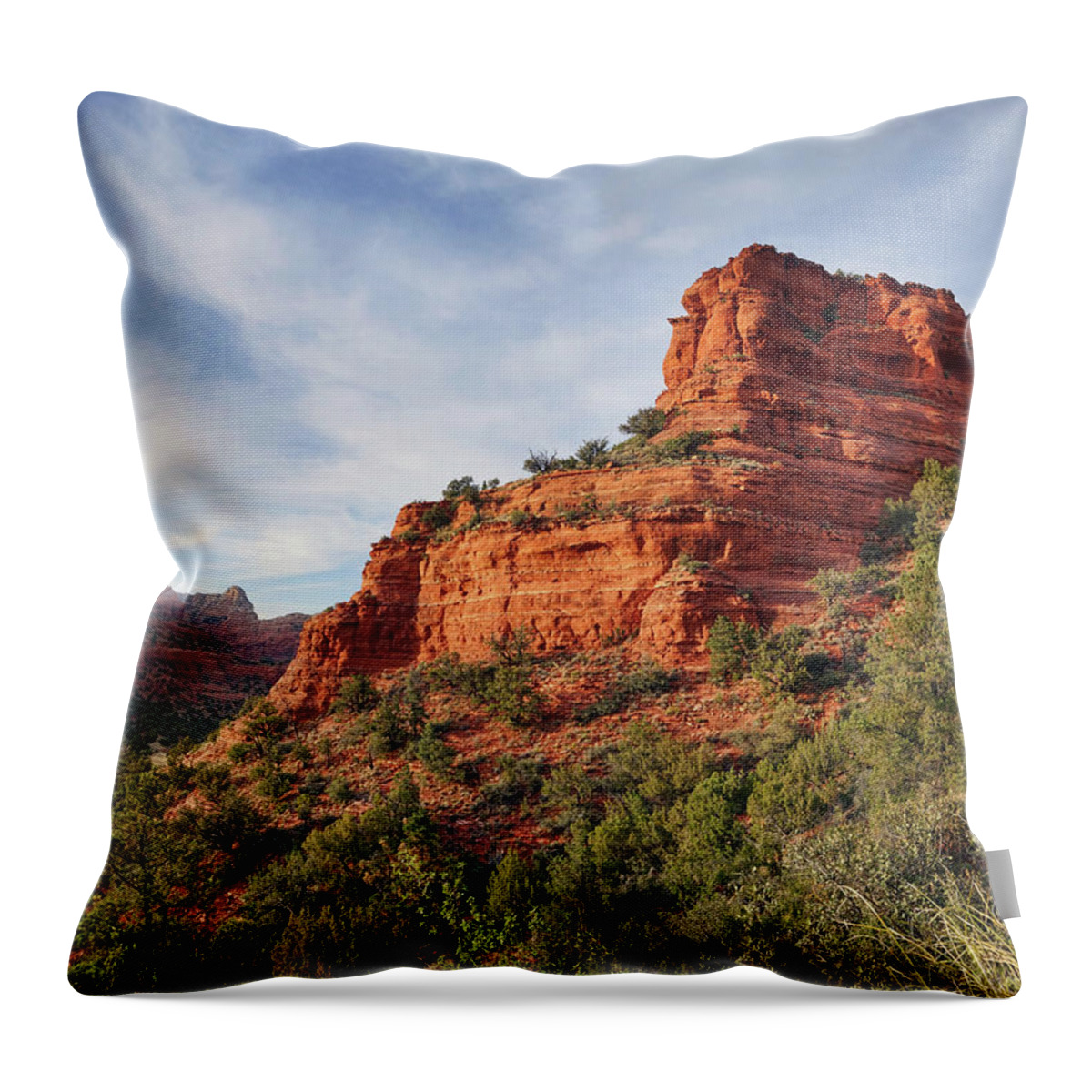 Sedona Throw Pillow featuring the photograph Descending Doe Mountain by Theo O'Connor