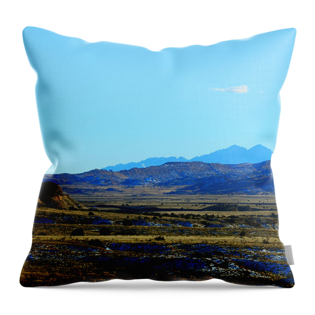 Southwest Landscape Throw Pillow featuring the photograph Desert range by Robert WK Clark
