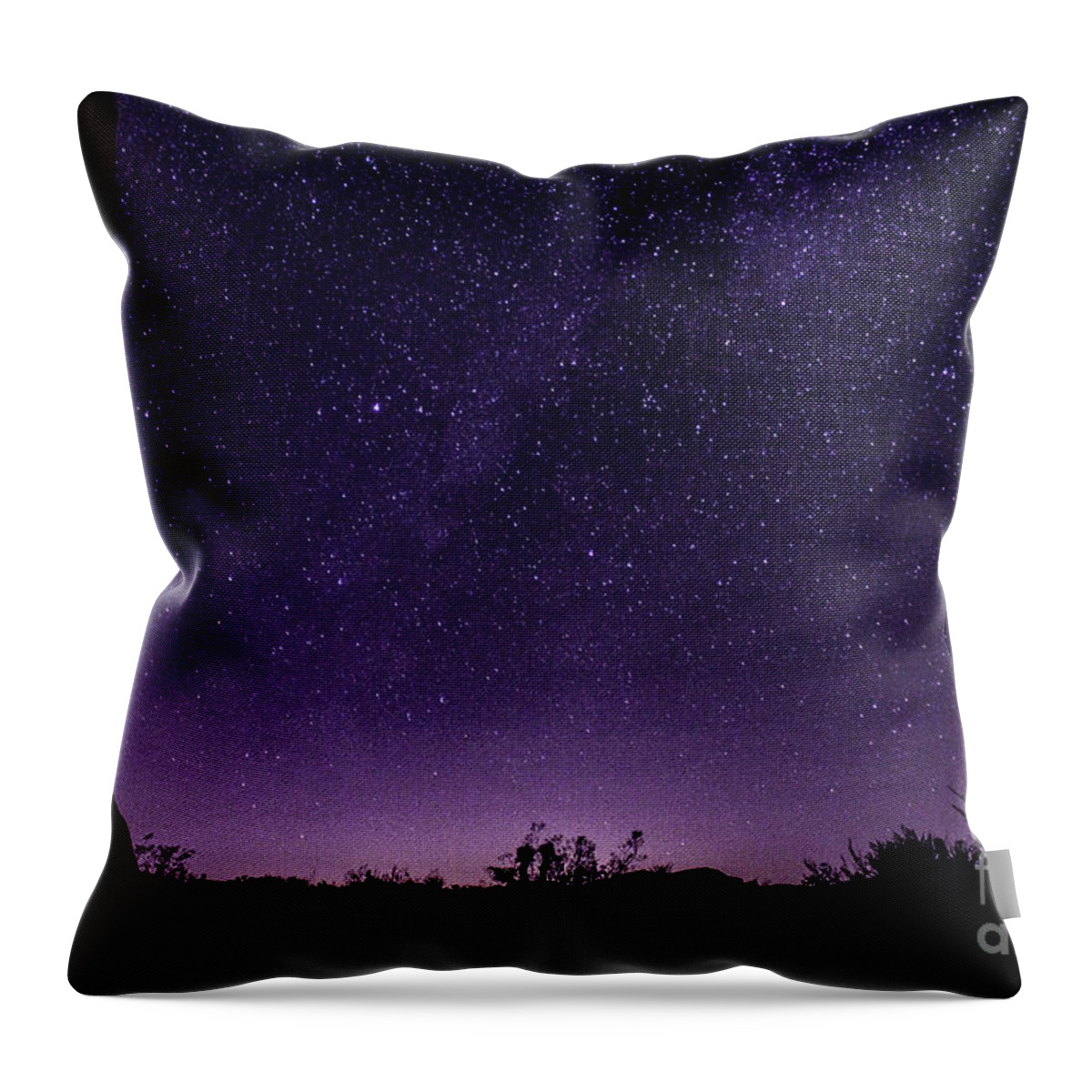 Stars Throw Pillow featuring the photograph Desert Starscape by Adam Morsa