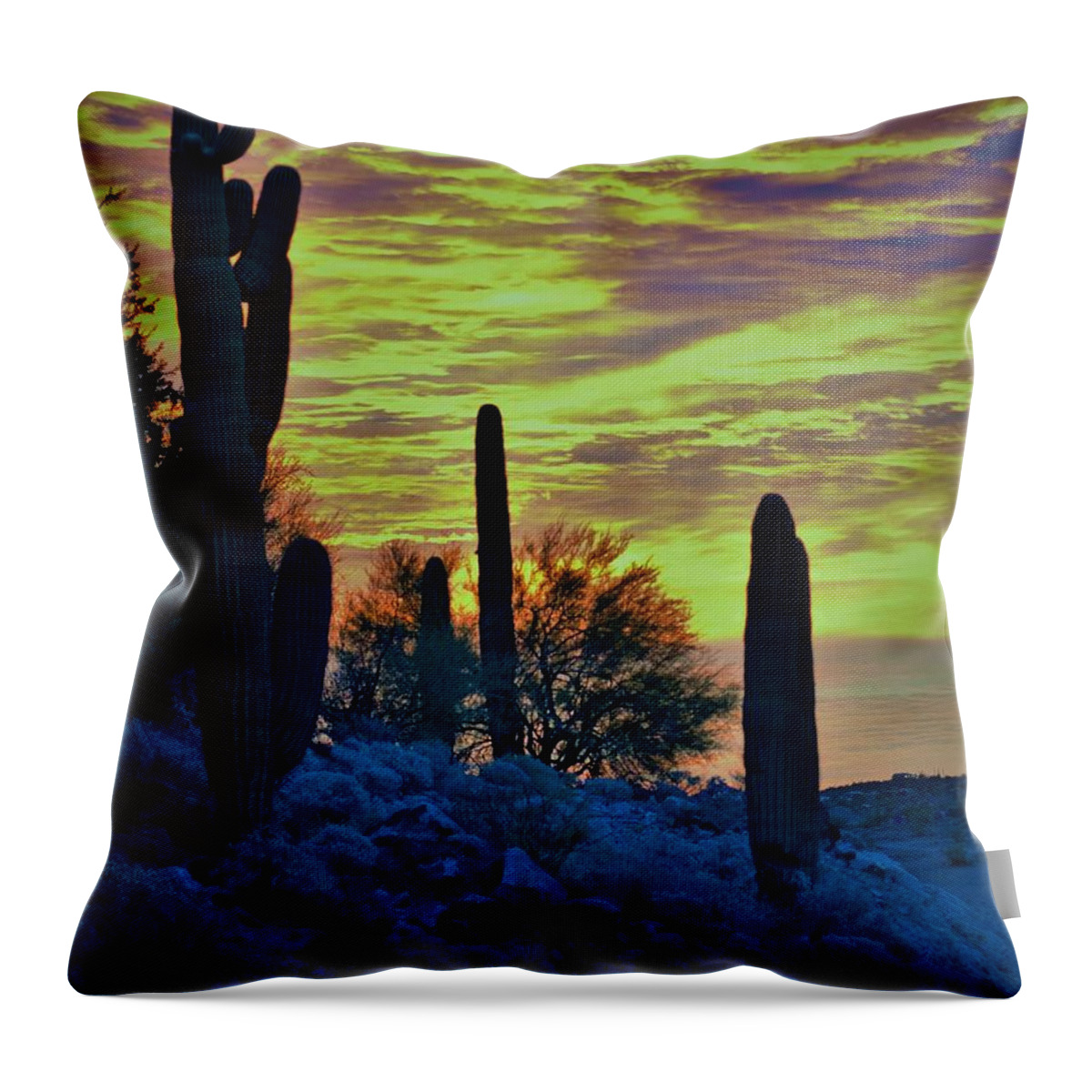 Desert Throw Pillow featuring the photograph Desert Sunrise II by Mark Mitchell