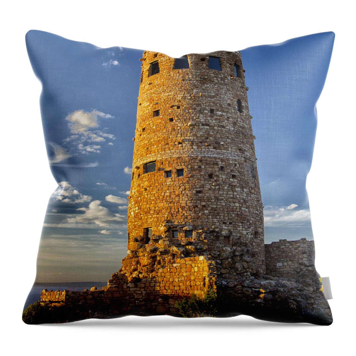 Desert View Throw Pillow featuring the photograph Desert View by Tom Kelly