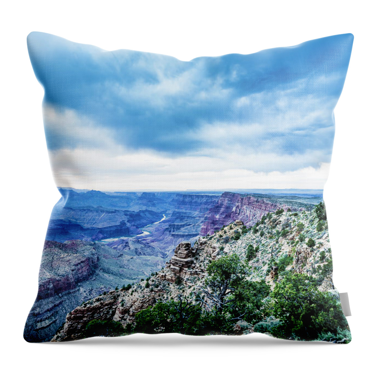 Arizona Throw Pillow featuring the photograph Desert view tower, Grand Canyon by Mati Krimerman