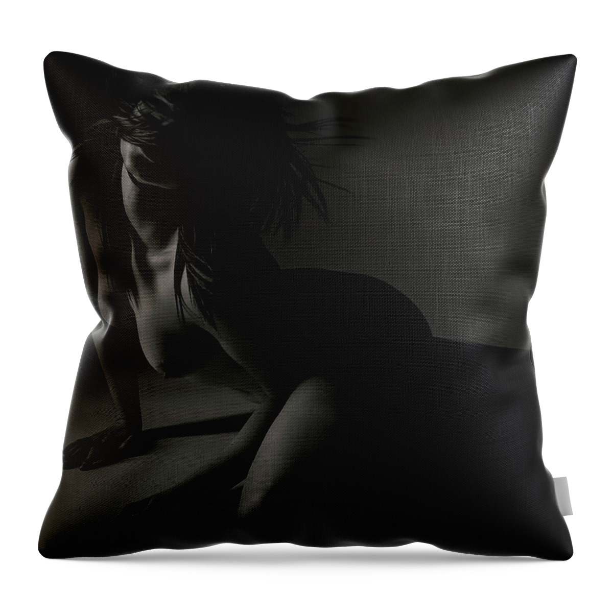 Black And White Throw Pillow featuring the photograph Desire by Blue Muse Fine Art