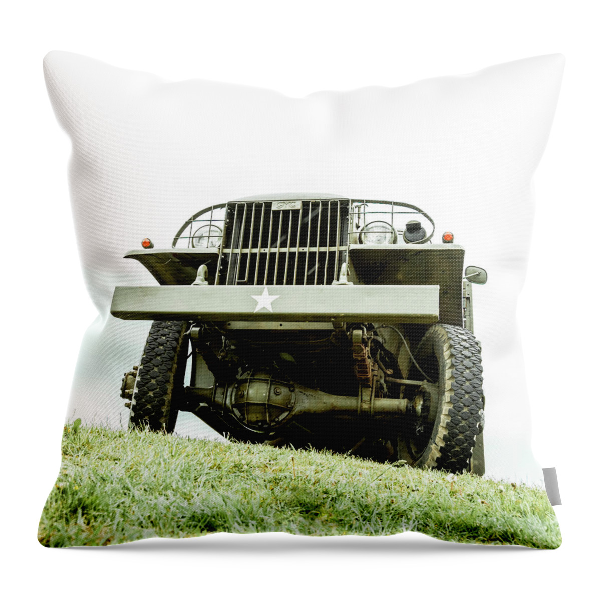 Truck Throw Pillow featuring the photograph Deuce and a Half by Richard Nixon