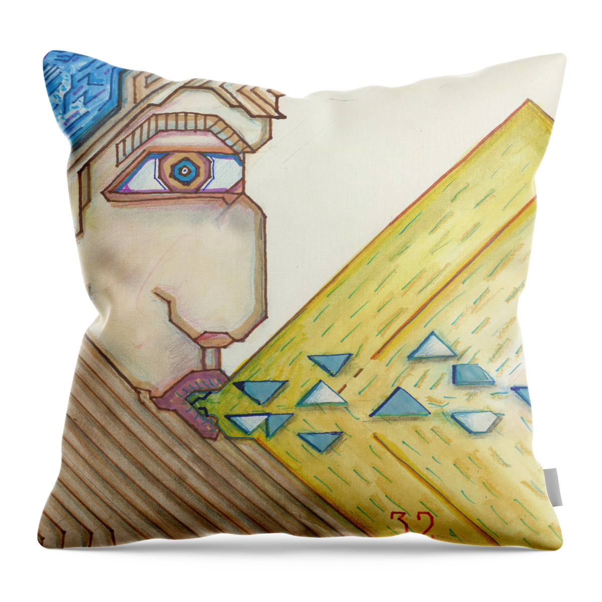 Bible Throw Pillow featuring the painting Deuteronomium - THE WIEDMANN BIBLE page 83 by Willy Wiedmann