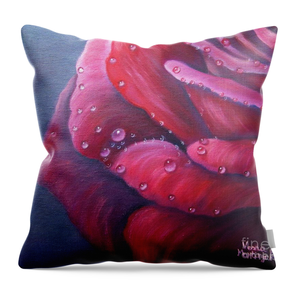 Dew Throw Pillow featuring the painting Dew by Vesna Martinjak