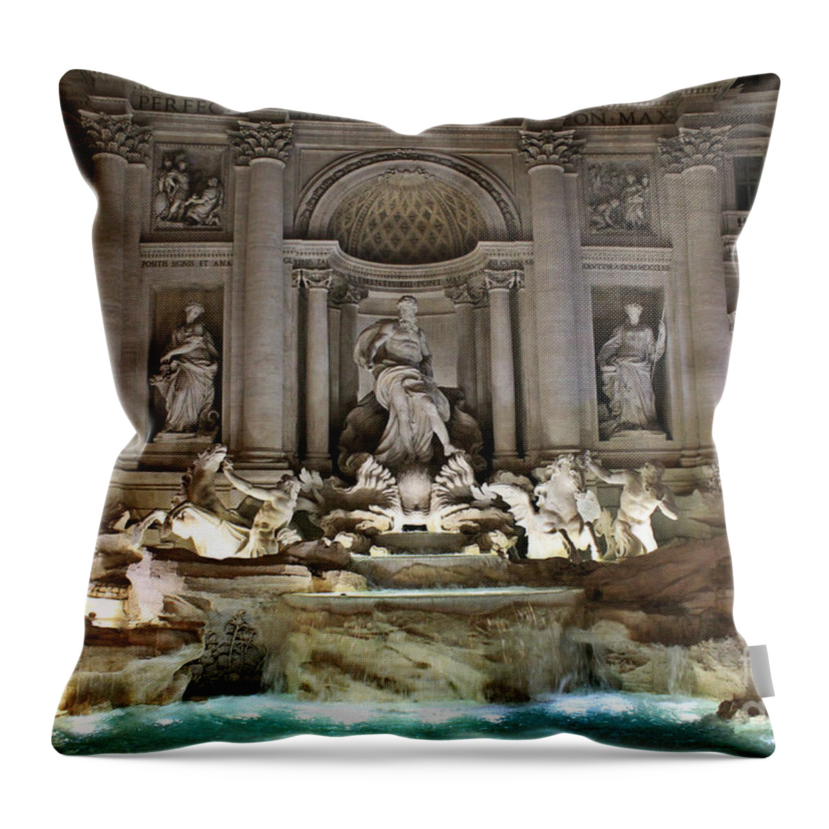 Rome Throw Pillow featuring the photograph Di Trevi by Binka Kirova