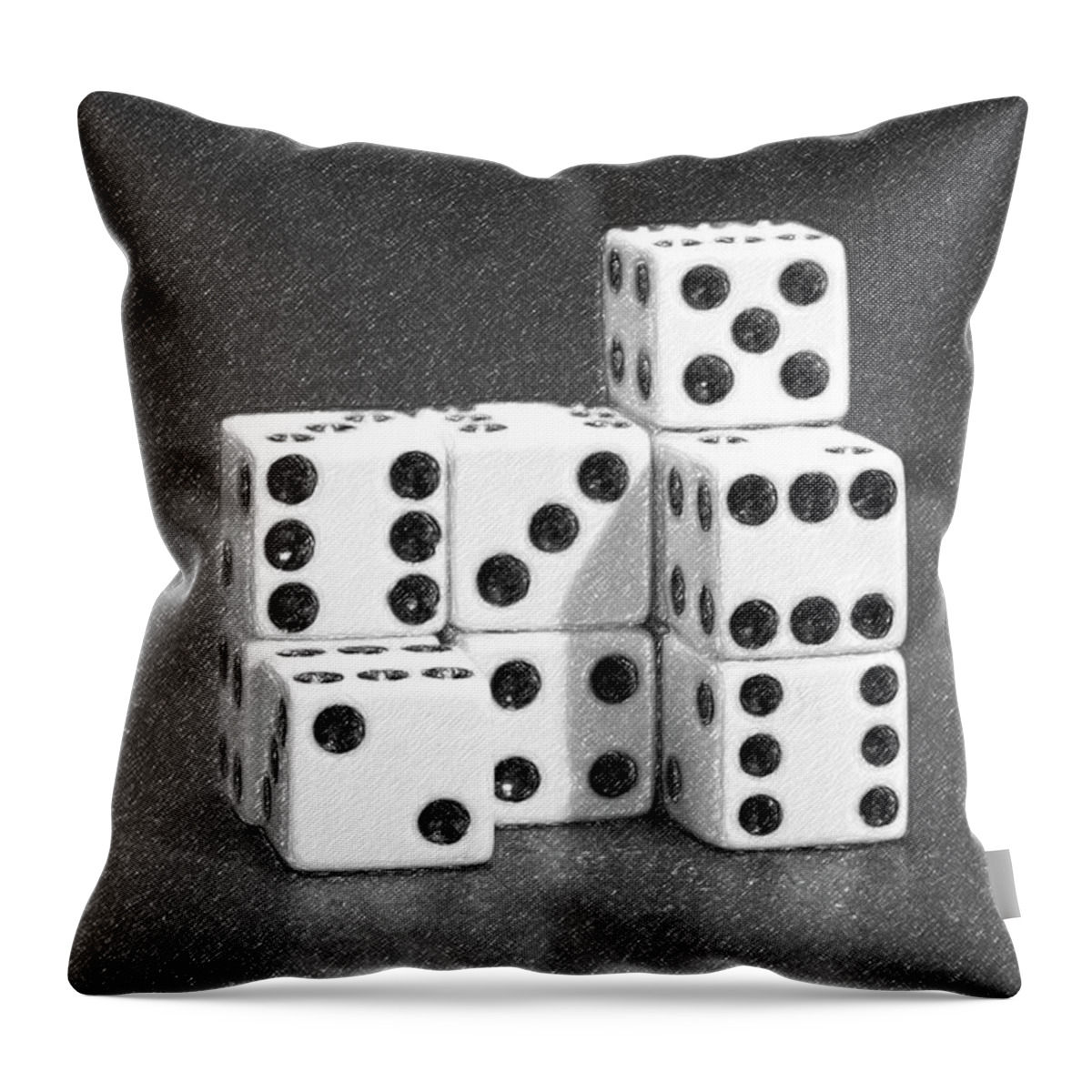 Dice Throw Pillow featuring the photograph Dice Cubes III by Tom Mc Nemar