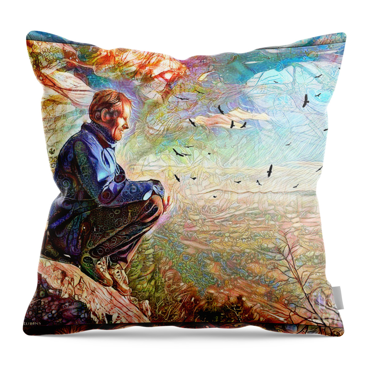 Landscape Throw Pillow featuring the photograph Die Slowly - Lentamente Muore by Leonard Rubins
