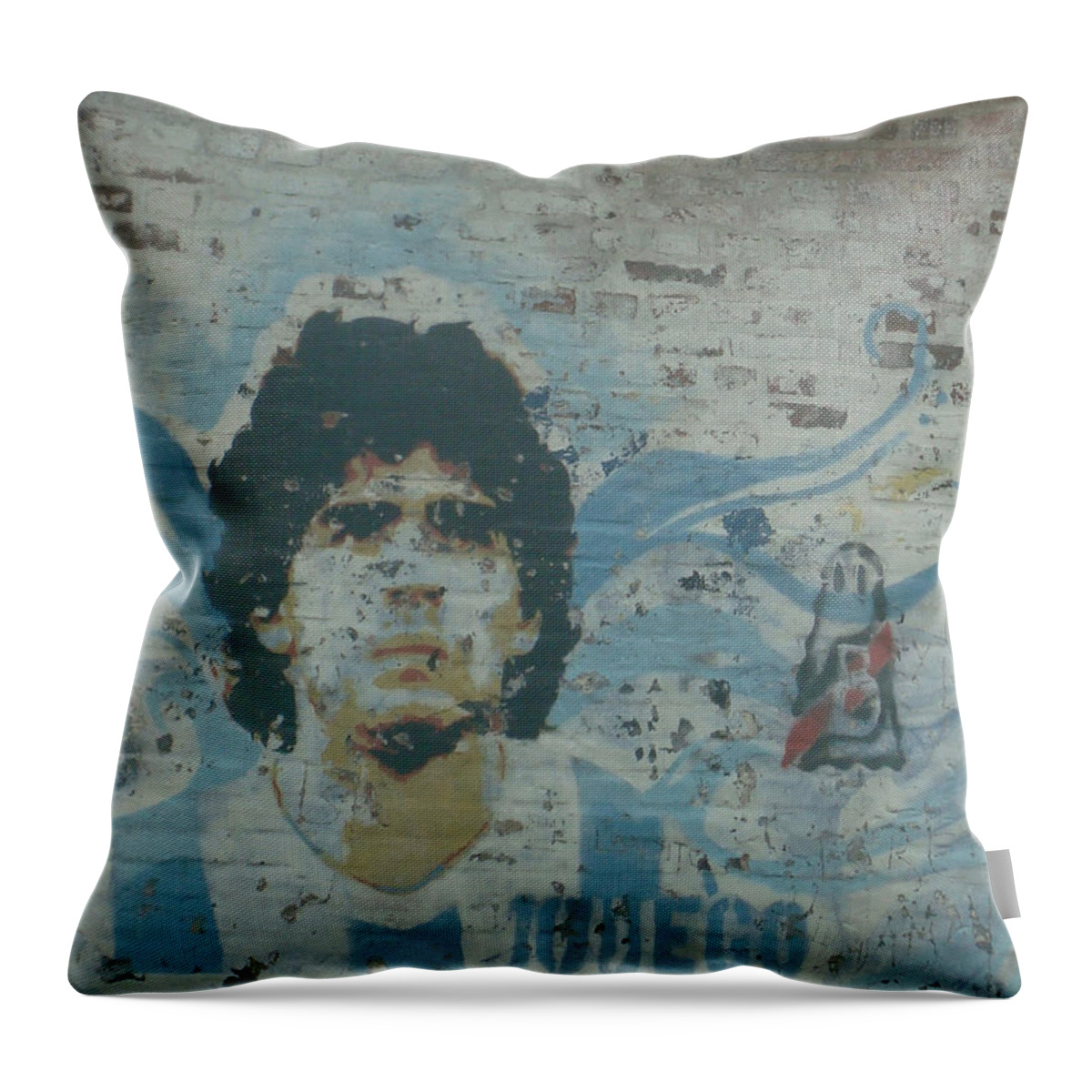 La Boca Throw Pillow featuring the photograph Diego by David Rucker