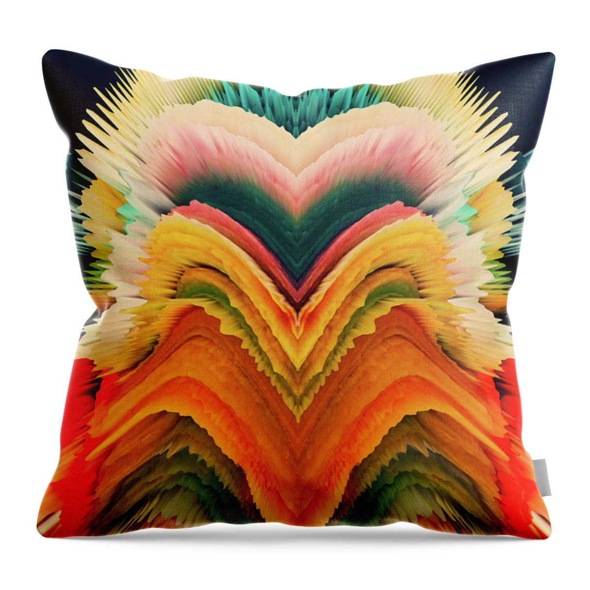 Abstract Throw Pillow featuring the photograph Vivid Eruption by Colleen Taylor