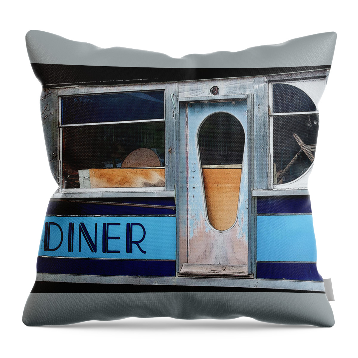 Diner Shapes Throw Pillow featuring the photograph Diner Shapes, detail 4 - by Julie Weber