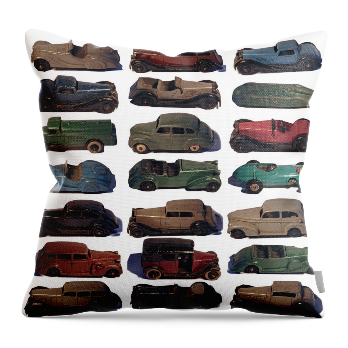 Dinky Throw Pillow featuring the photograph Dinky Car Park by John Colley