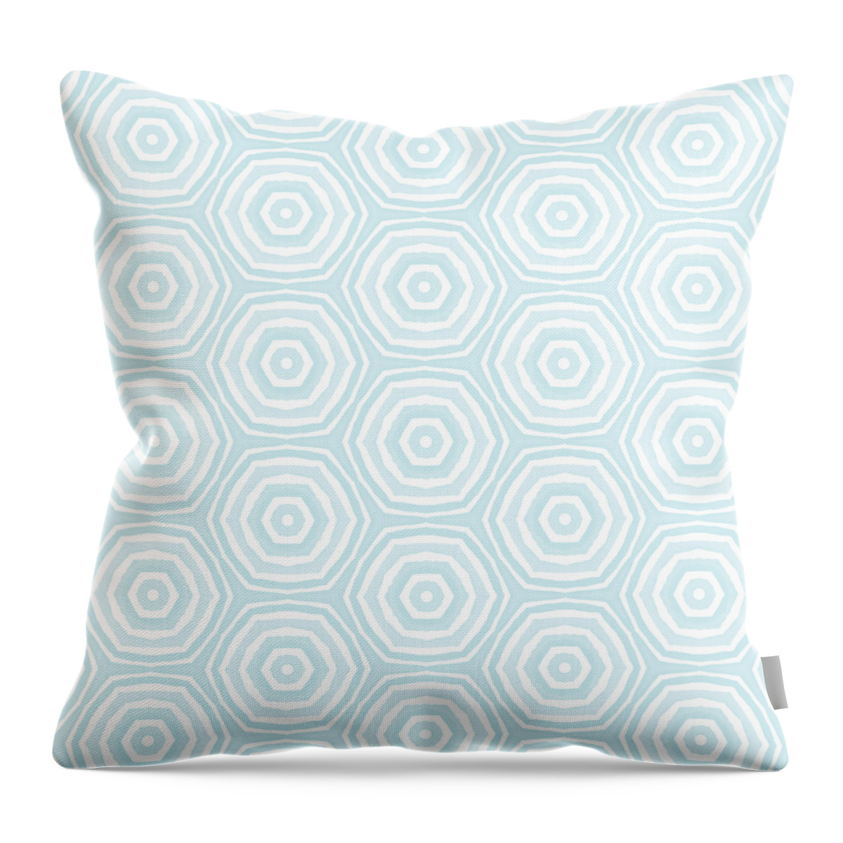 Circles Throw Pillow featuring the digital art Dip In The Pool - Pattern Art by Linda Woods by Linda Woods
