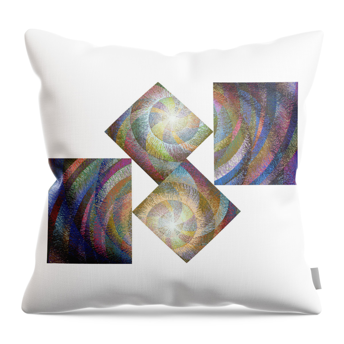 Color Throw Pillow featuring the painting Dipole by Stephen Mauldin
