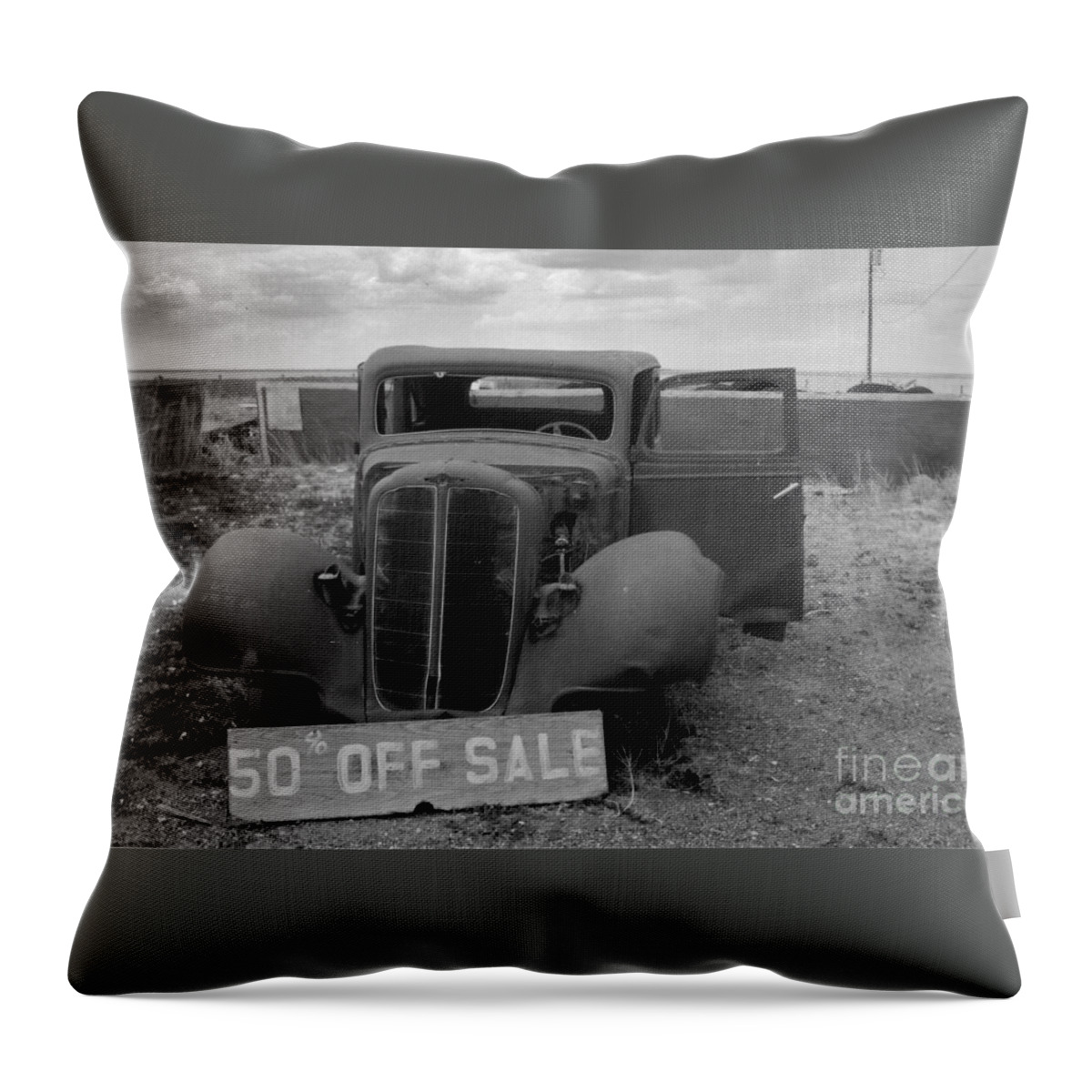 Black & White Throw Pillow featuring the photograph Discounted by Crystal Nederman