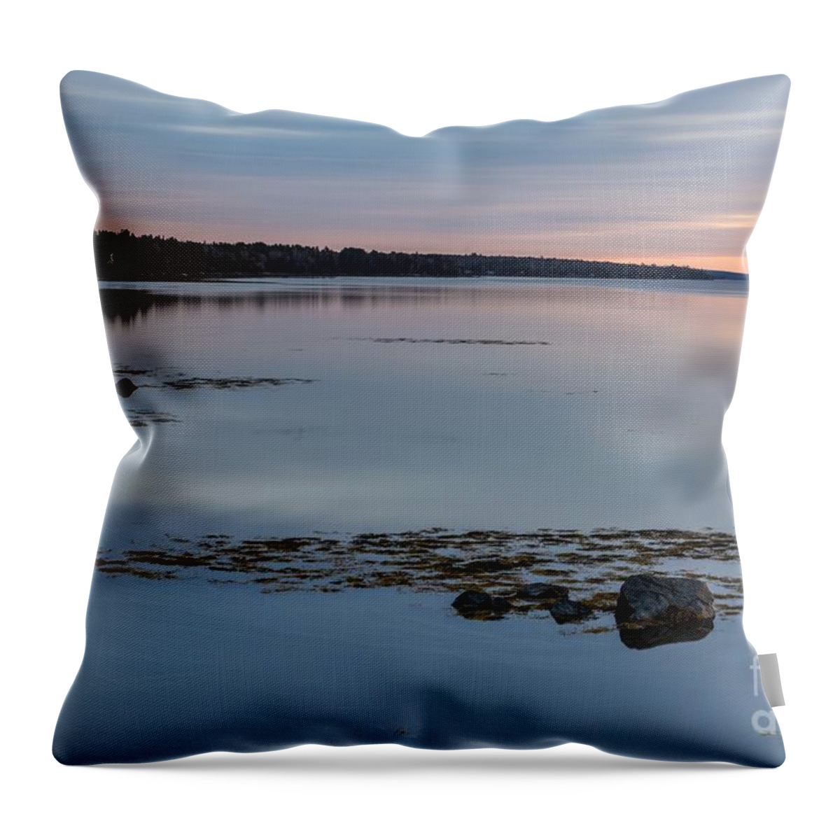 Maine Throw Pillow featuring the photograph Distant Pastel by Karin Pinkham