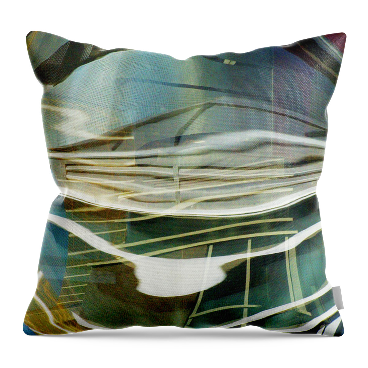 Warped Throw Pillow featuring the photograph Distorted Reflection by Richard Henne