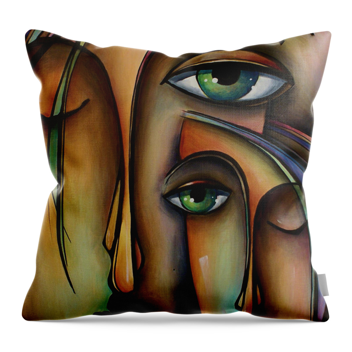 Figurative Throw Pillow featuring the painting Ditto by Michael Lang
