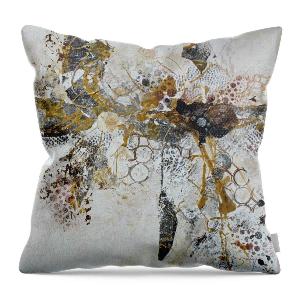 Abstract Art. Prints Throw Pillow featuring the painting Diversity by Jo Smoley