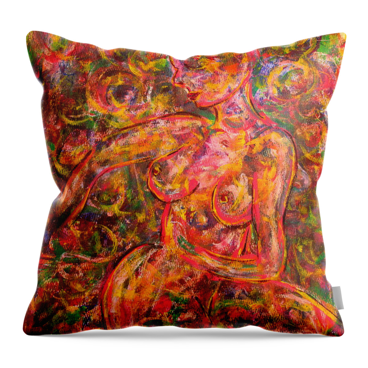 Expressionism Throw Pillow featuring the painting Divine by Natalie Holland