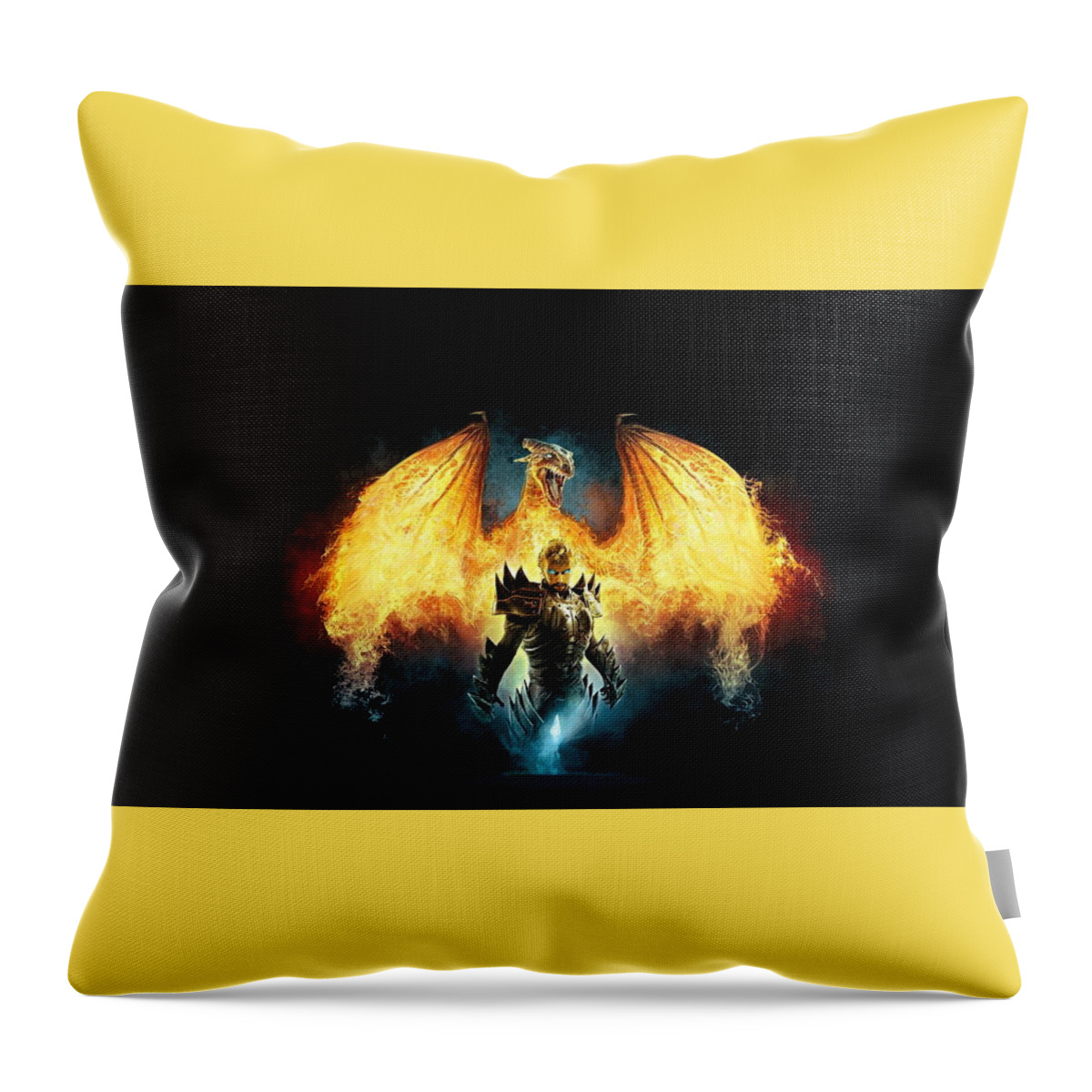 Divinity Ii Ego Draconis Throw Pillow featuring the digital art Divinity II Ego Draconis by Maye Loeser