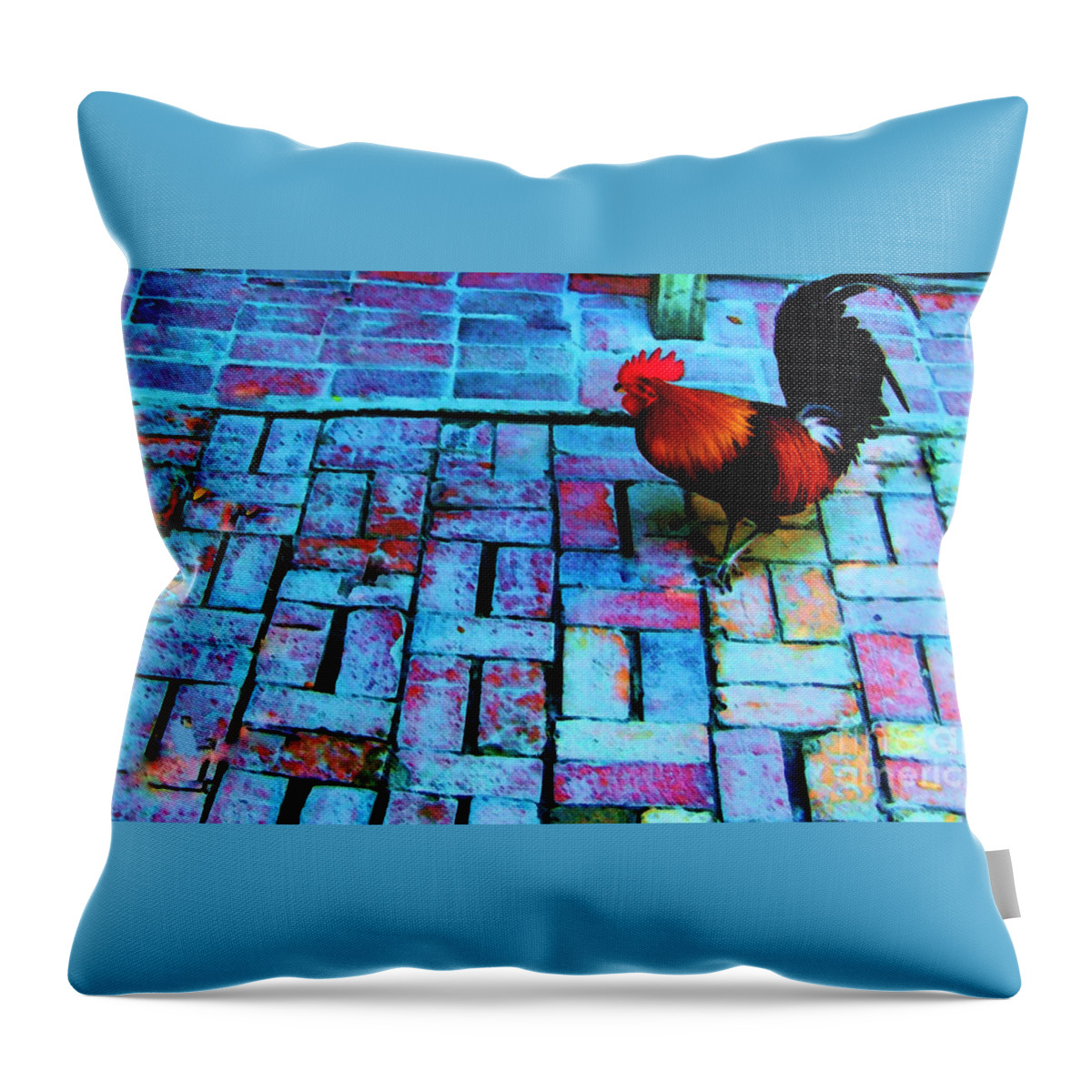 Chicken Throw Pillow featuring the photograph Dixie Chicken by Debbi Granruth