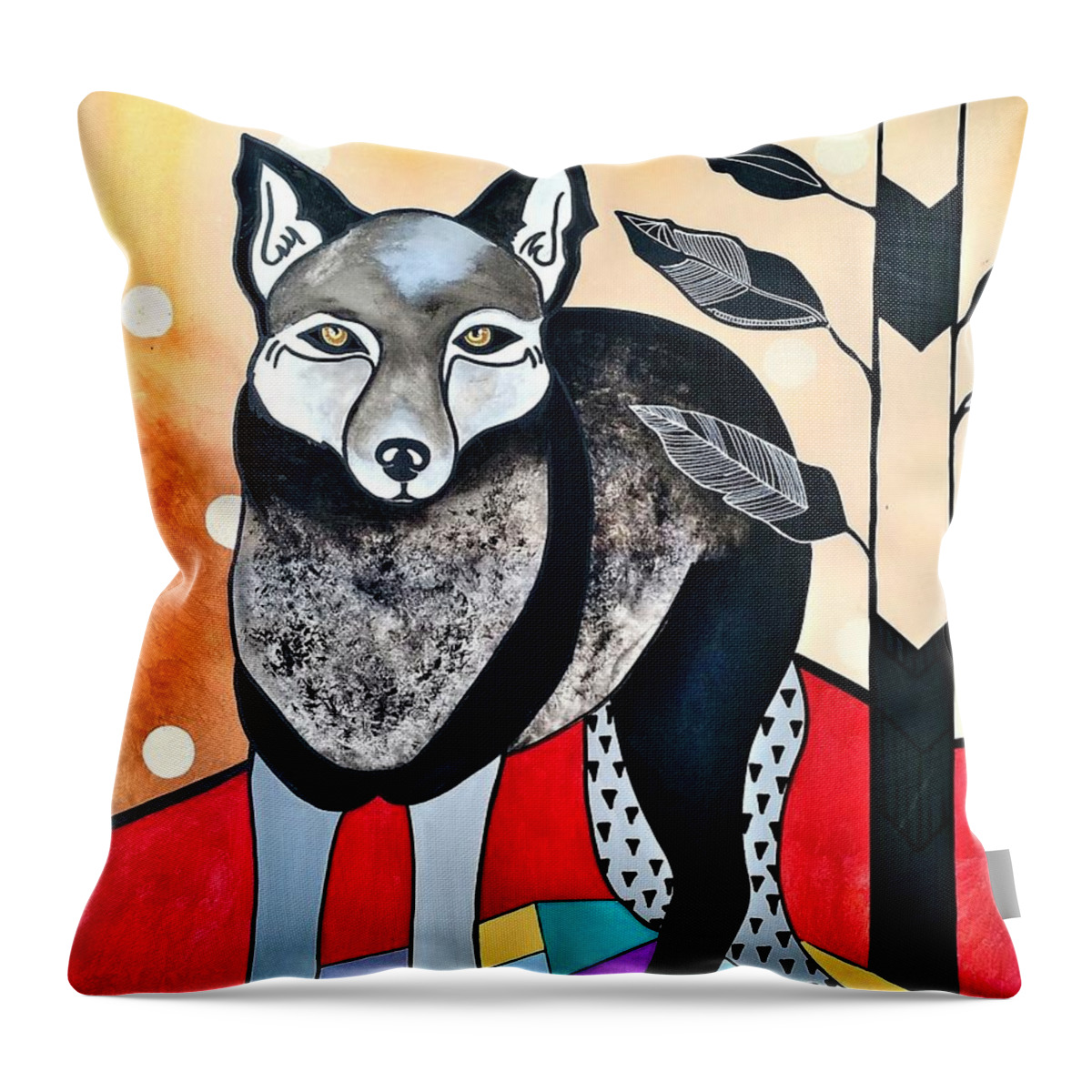 Dog Throw Pillow featuring the painting Dog by Amy Sorrell