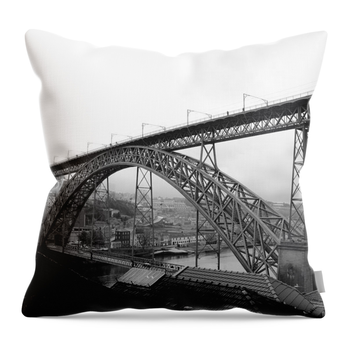 Porto Throw Pillow featuring the photograph Dom Luis I Bridge by Lukasz Ryszka