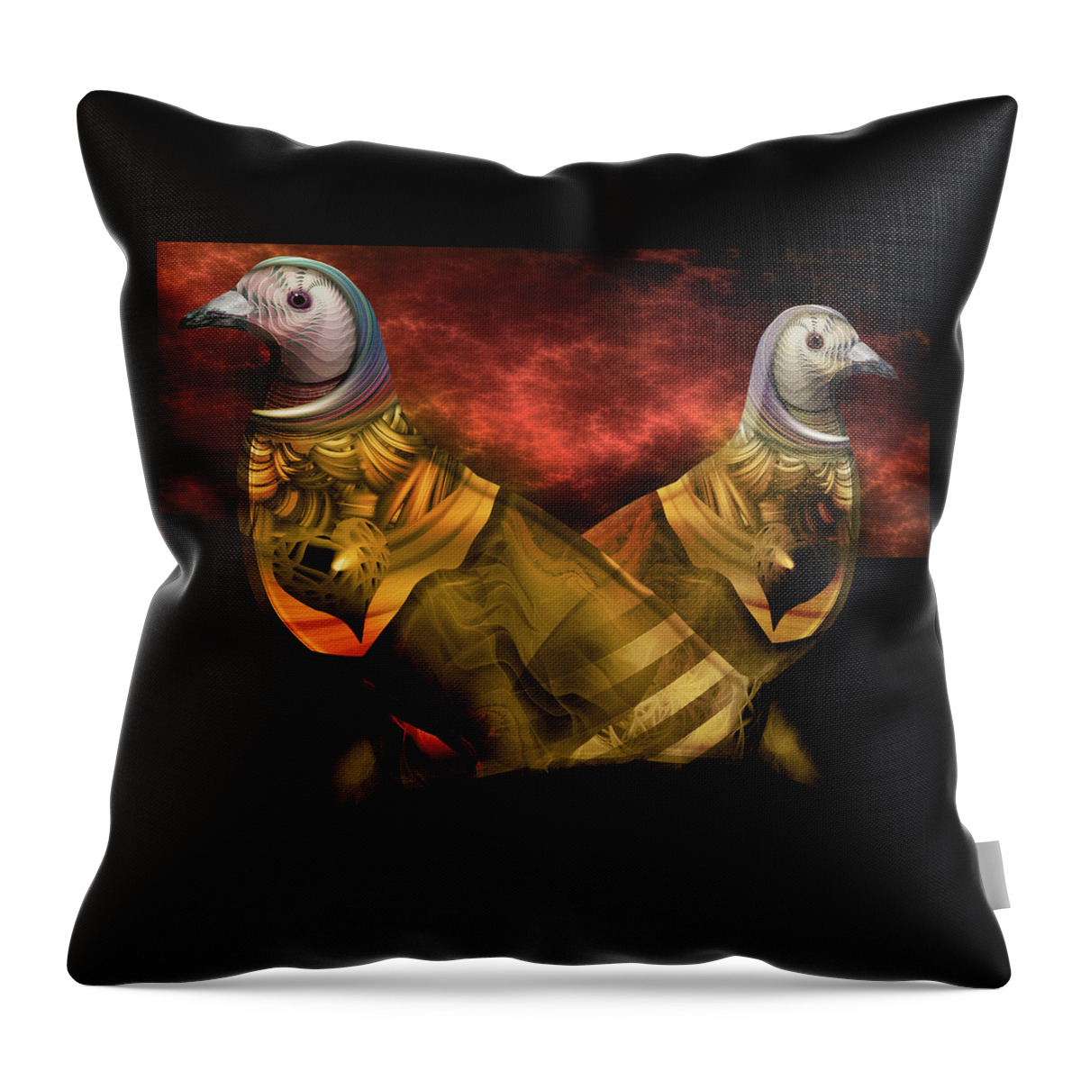 Digital Throw Pillow featuring the digital art Doomed Love by Andy Young