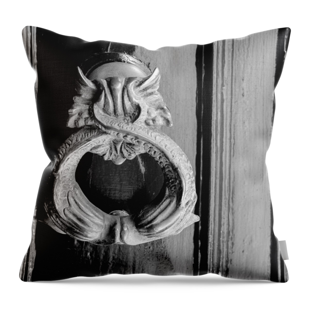 Ancient Throw Pillow featuring the photograph Door Knobs of the world 39 by Sotiris Filippou