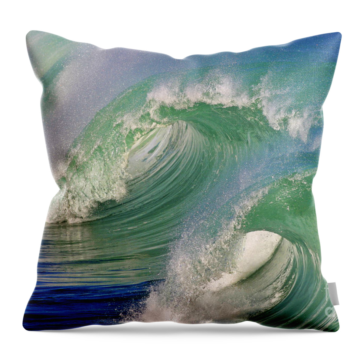Ocean Throw Pillow featuring the photograph Double Barrel by Paul Topp
