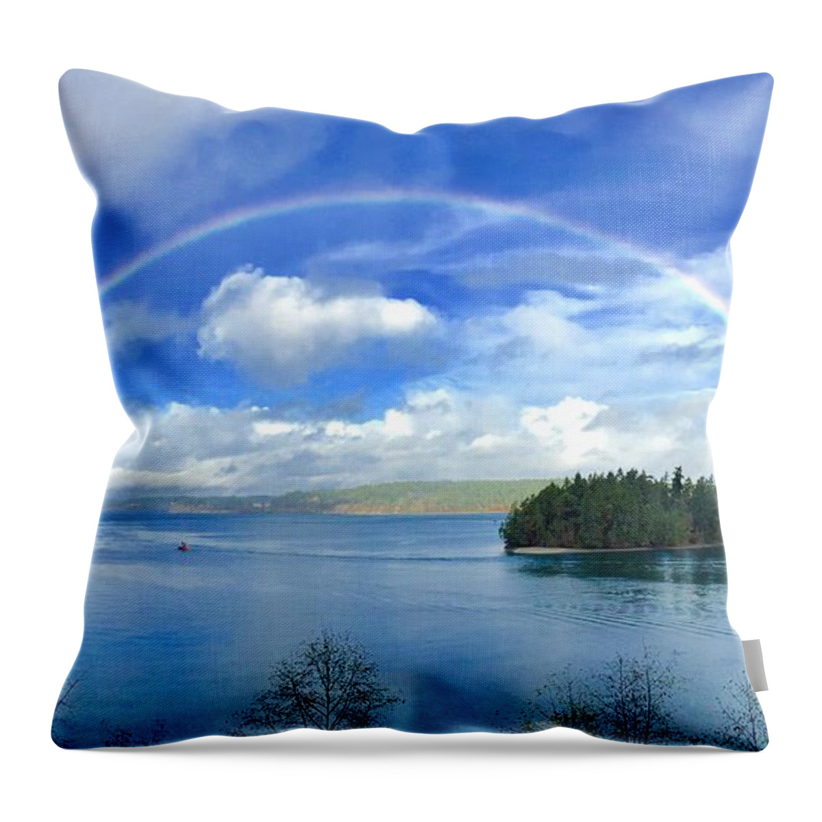 Photography Throw Pillow featuring the photograph Double Rainbow by Sean Griffin