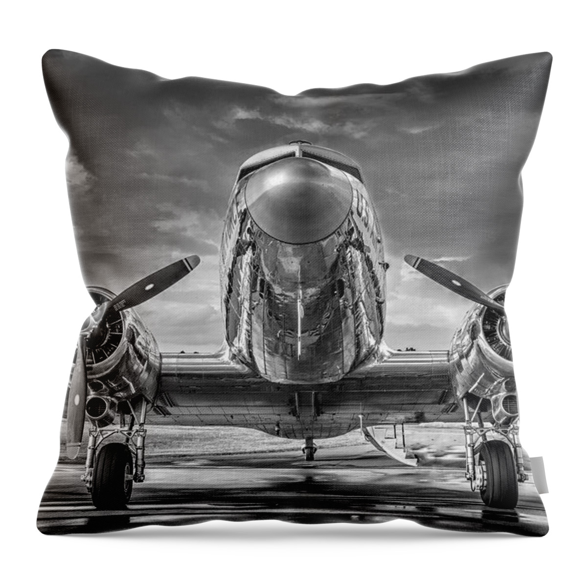 Douglas Dc3 Throw Pillow featuring the photograph Douglas DC3 by Phil And Karen Rispin