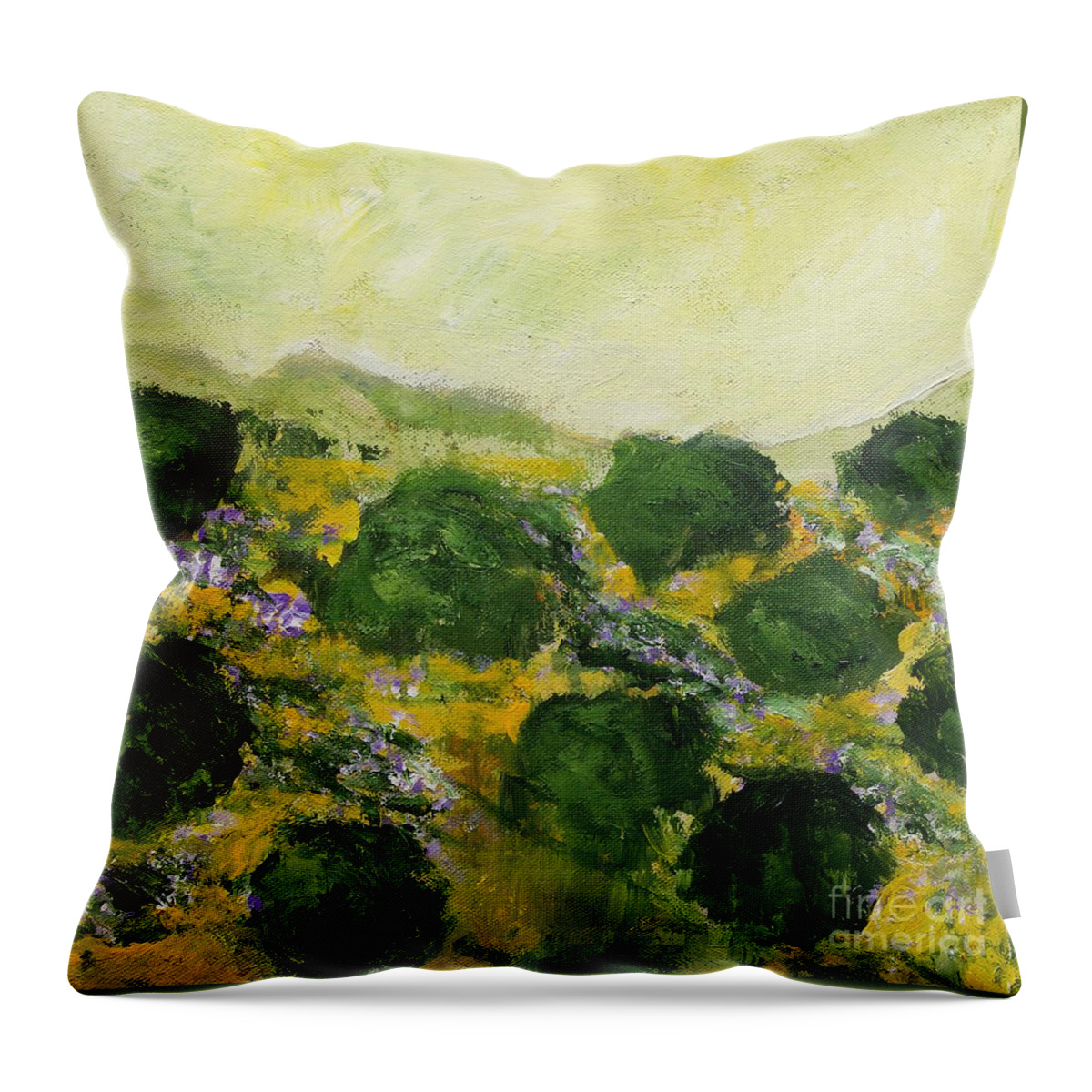 Landscape Throw Pillow featuring the painting Dover by Allan P Friedlander