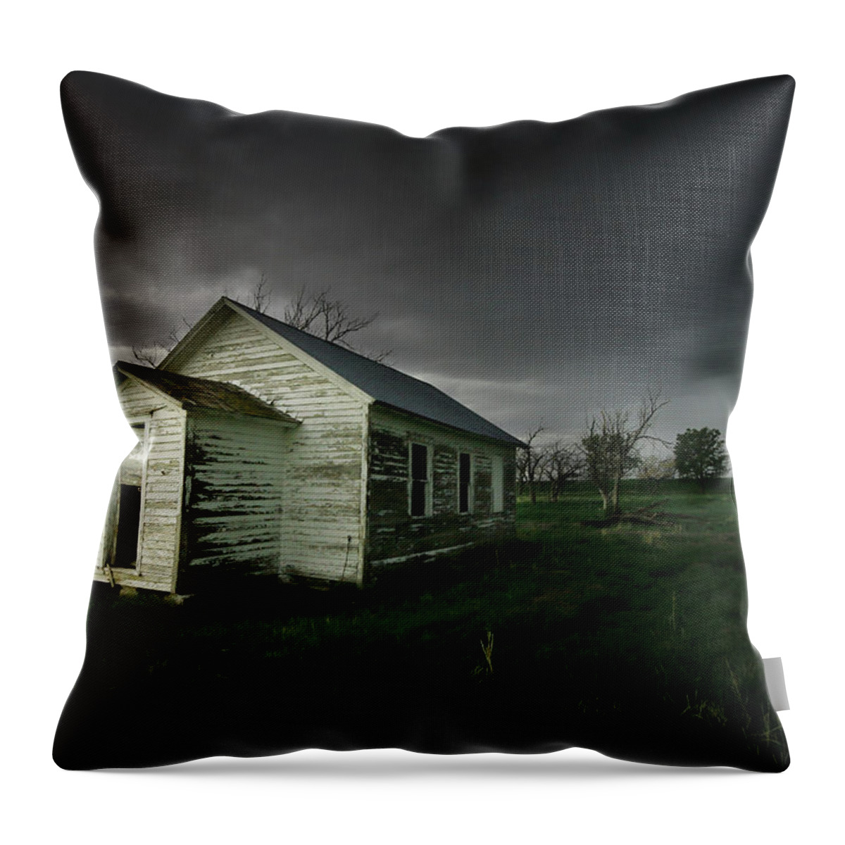 Down Throw Pillow featuring the photograph Down At The Schoolyard by Brian Gustafson