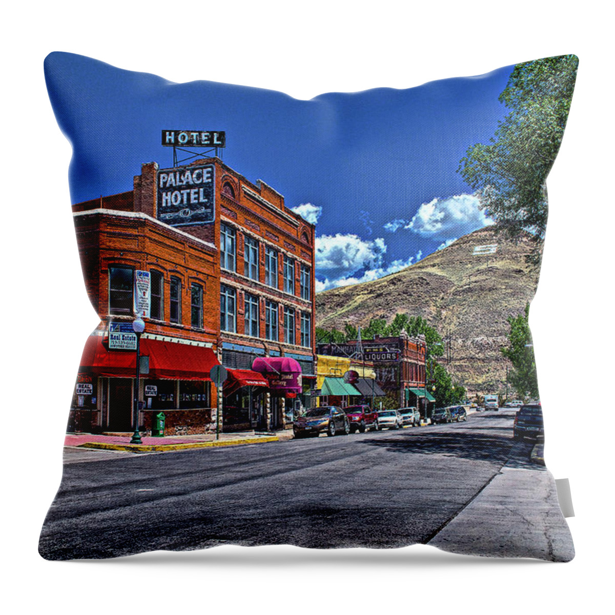 F Street Throw Pillow featuring the photograph Downtown Salida Colorado by Charles Muhle