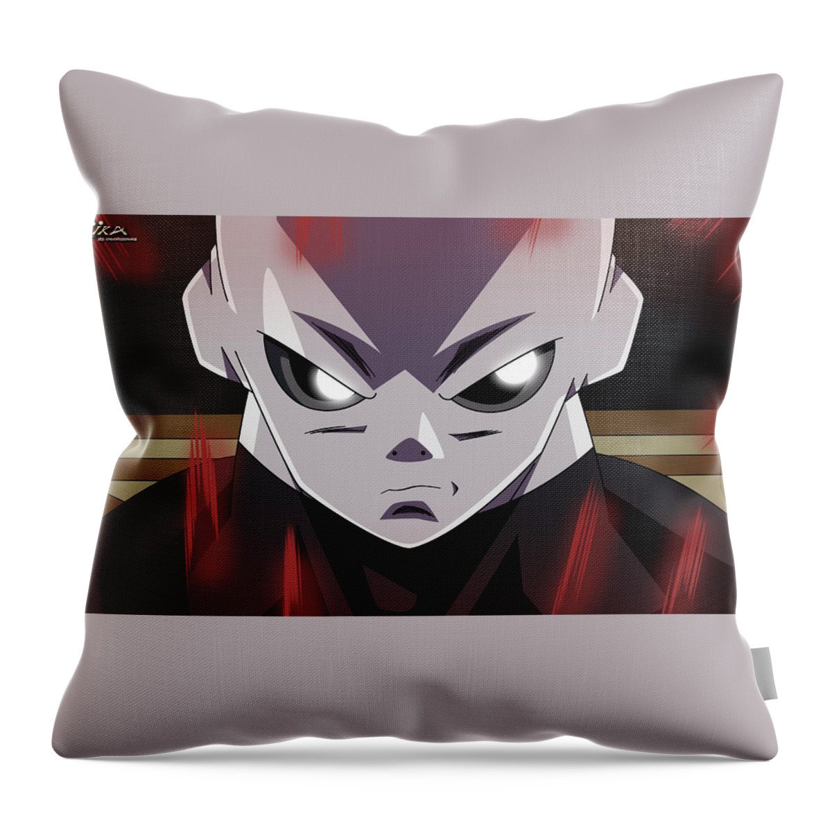 Goku New Form Throw Pillow featuring the digital art Dragon Ball Super - Jiren by Babbal Kumar