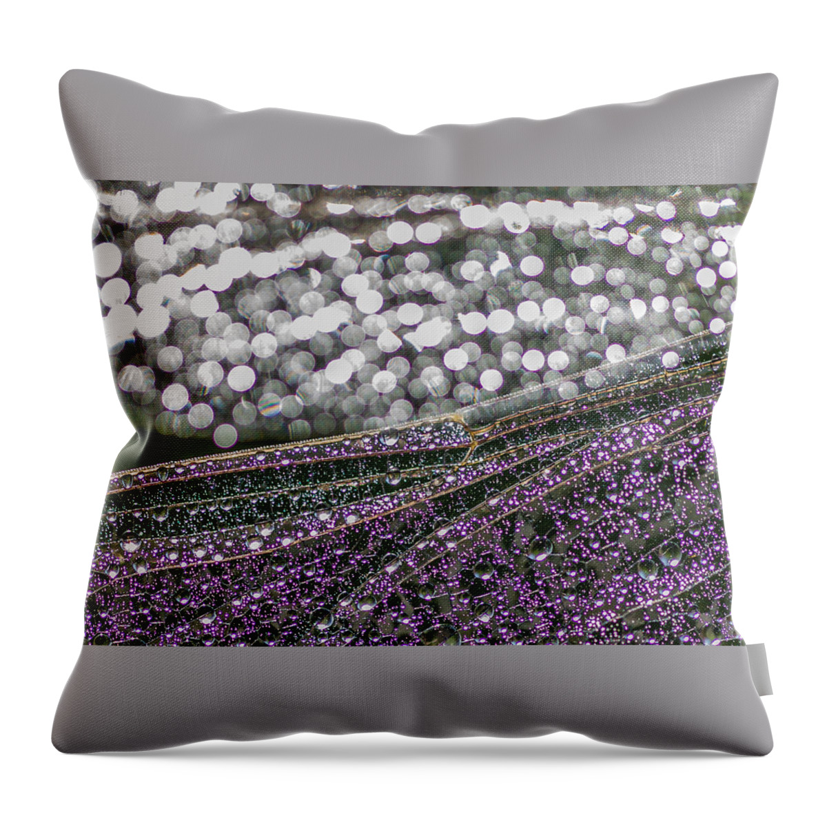 Dragonfly Throw Pillow featuring the photograph Dragonflybirth by Niklas Banowski Wildlifephoto