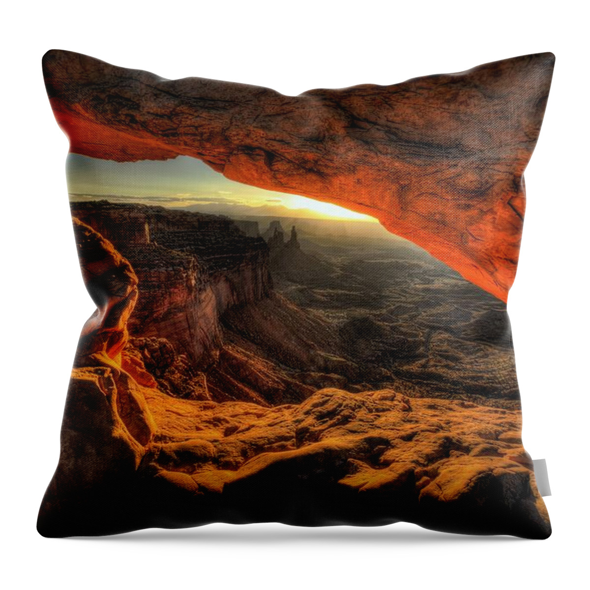 Mesa Arch Throw Pillow featuring the photograph Dragon's Eye by Ryan Smith