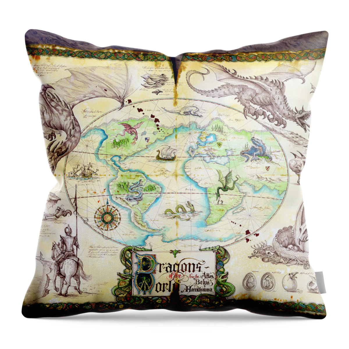 Dragon Throw Pillow featuring the photograph Dragons of the World by MGL Meiklejohn Graphics Licensing