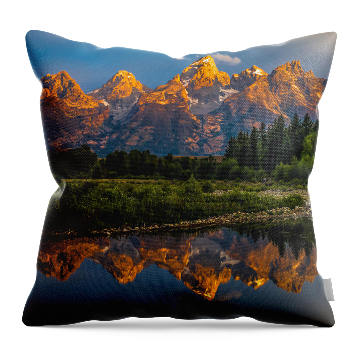 Canyon Throw Pillow featuring the photograph Dramatic Grand Teton Sunrise by Serge Skiba