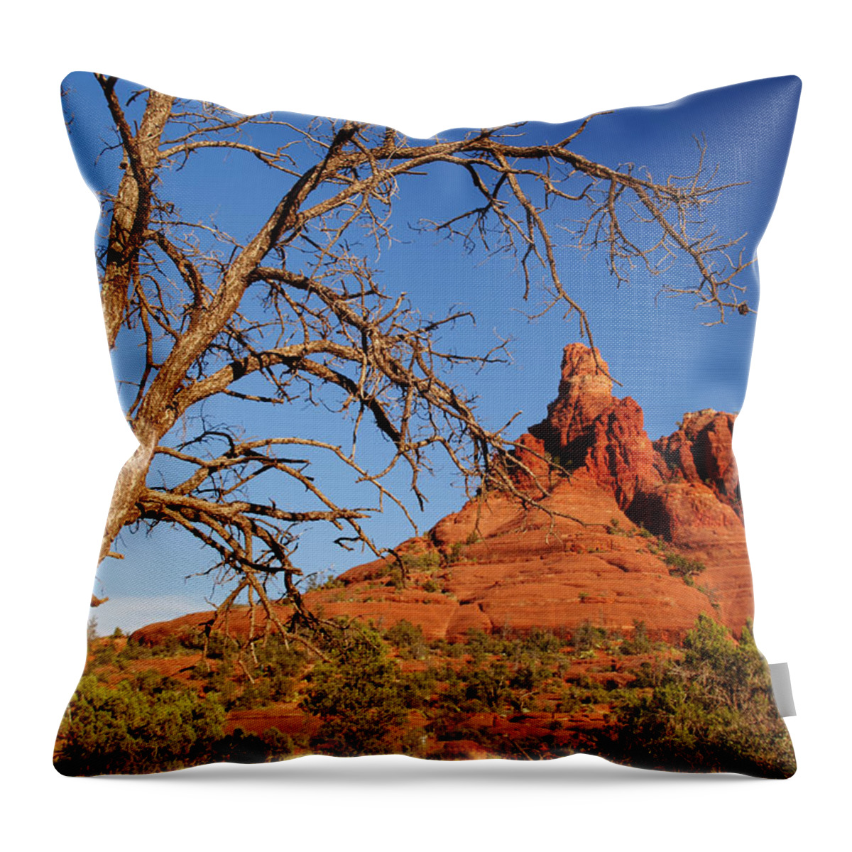 Sedona Throw Pillow featuring the photograph Draw Me Closer by Linda Shafer